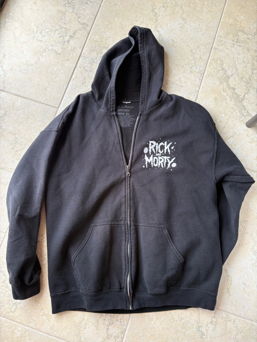 Rick and Morty Black Zip-Up Hoodie